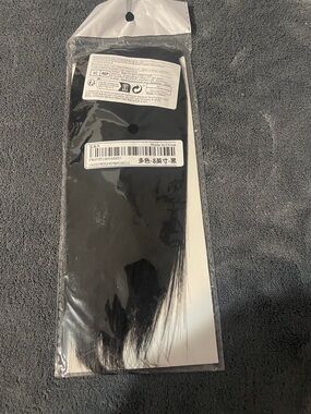 Black Synthetic Hair Extension - Sleek Straight Clip-In
